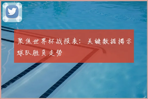 聚焦世界杯战报表：关键数据揭示球队胜负走势